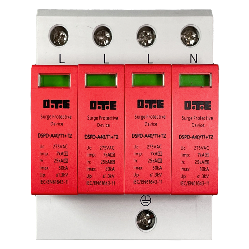 Ogranicznik przepięć AC 275V 50kA T1+T2 D.T.E DSPD-AC275-50 4P - obrazek 2