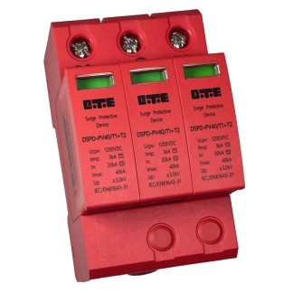 DC surge protector 1200V 40kA T1+T2 DTE DSPD-DC1200-40 3P