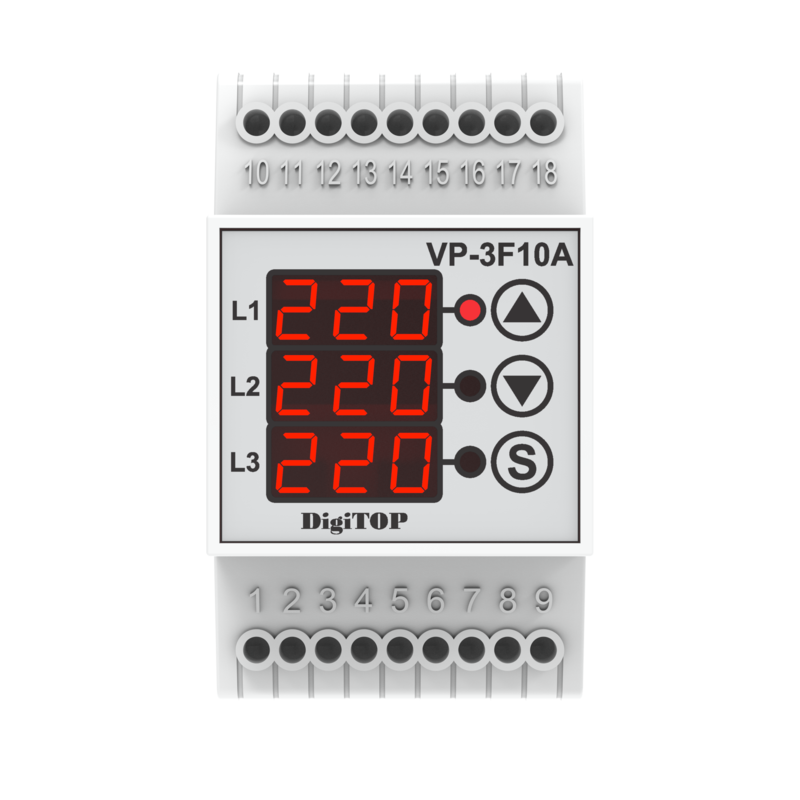 Three-phase voltage relay DigiTOP VP-3F10A - Image 2